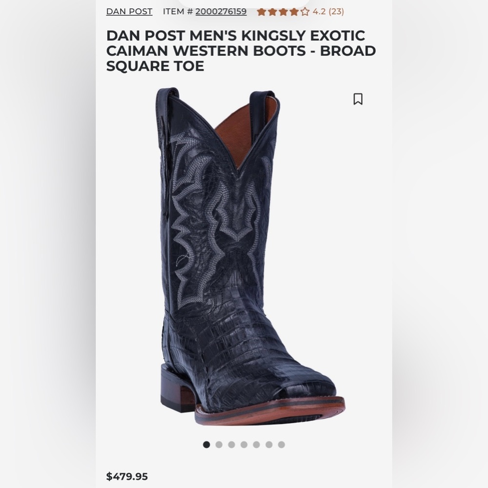 NWOT Dan Post Men’s Kingsly Western Boot Size 10